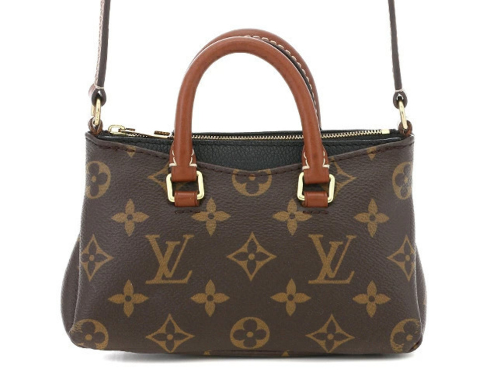 LOUIS VUITTON Pallas Shoulder Bag Monogram Noir Black